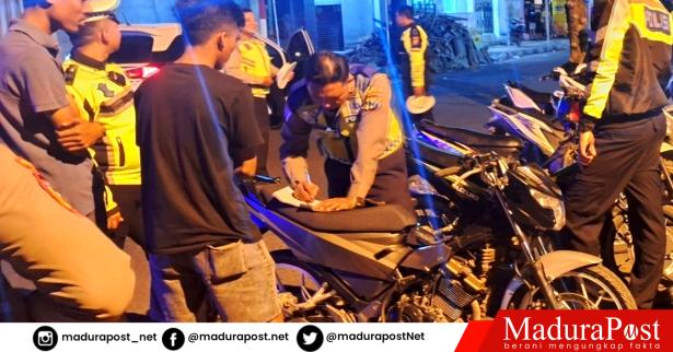 Operasi Gabungan Polisi dan TNI Amankan Puluhan Kendaraan Balap Liar di Pamekasan